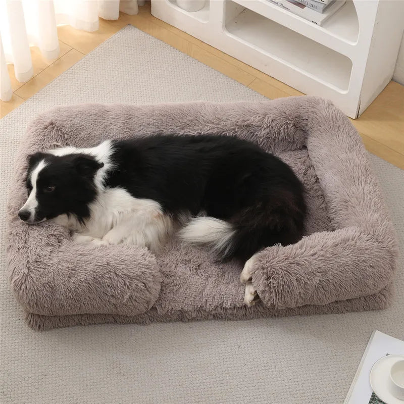 Sumptuous Slumber: Luxury Winter Warm Dog Sofa Bed - Plush Comfort