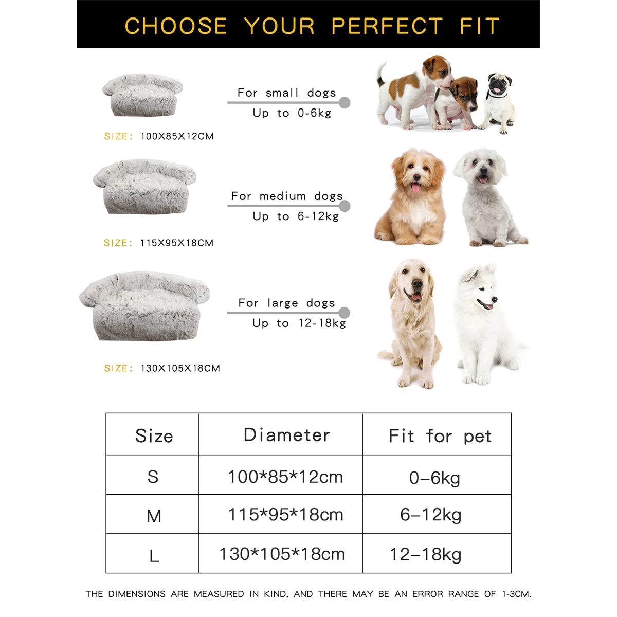 Plush Comfort Pet Bed and Sofa Cushion