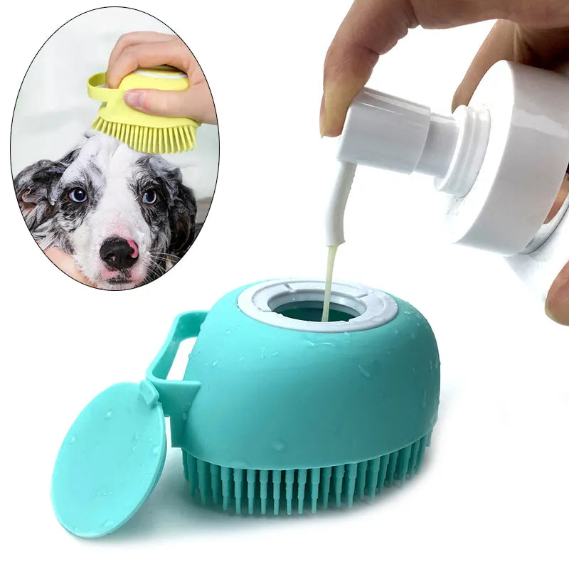 Bath Brush - Silicone Shampoo Dispenser