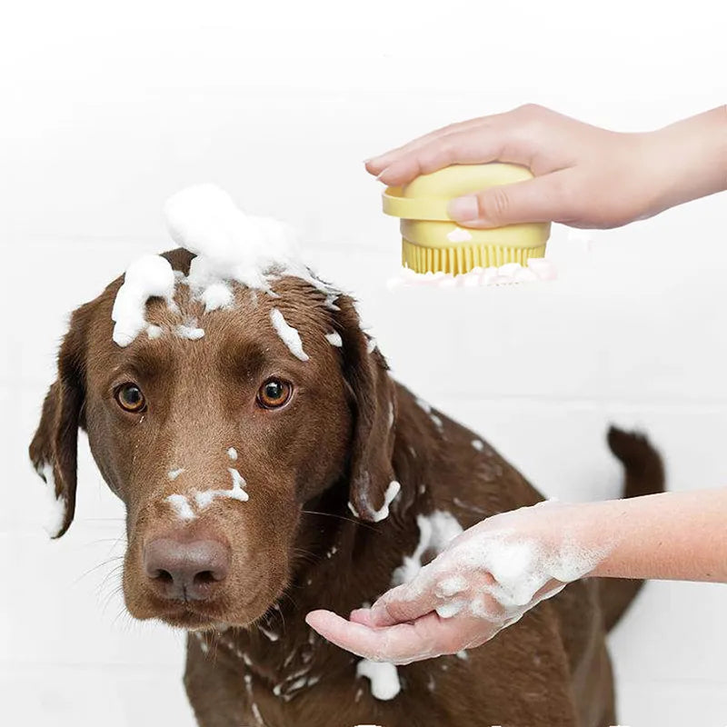 Bath Brush - Silicone Shampoo Dispenser