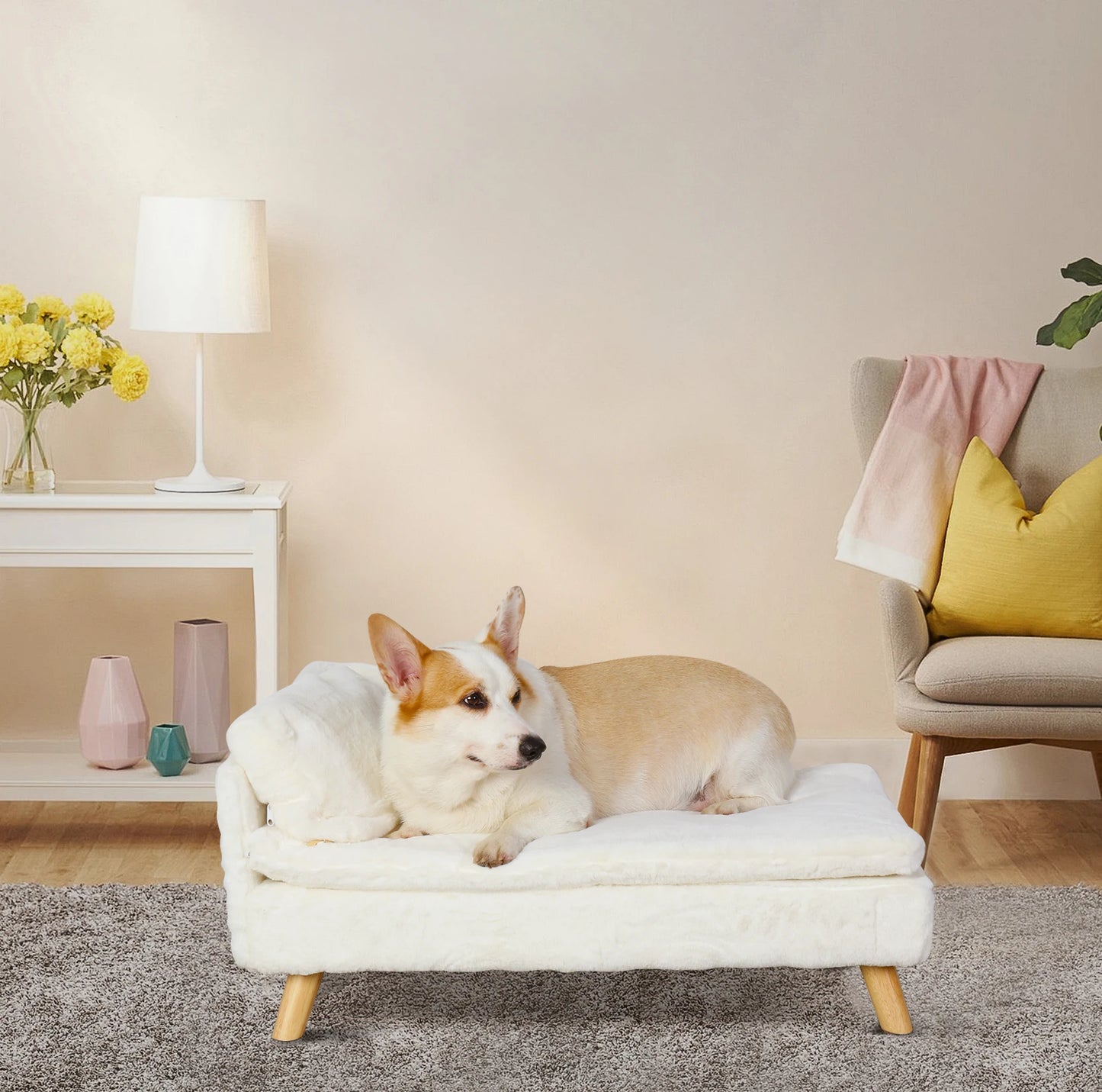 Elevated Comfort: Nordic Pet Stool Bed